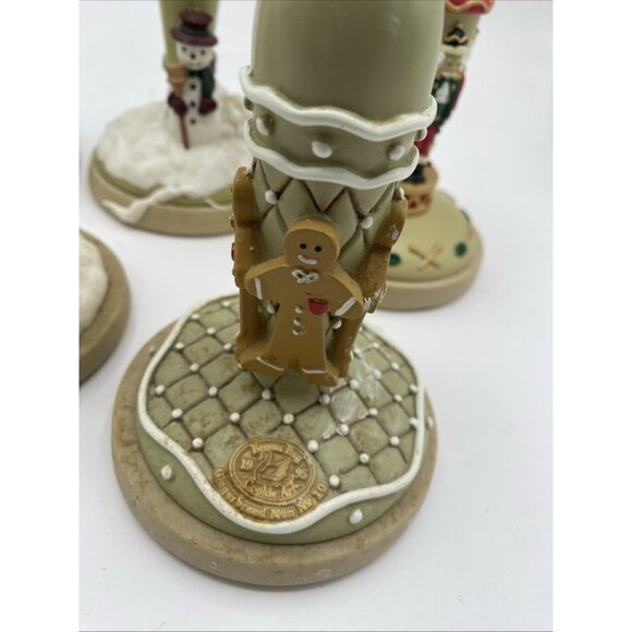 Brown Bag Cookie Art Stamps Press Holiday Christmas 5 pc. Lot Santa Snowman - Picture 2 of 6